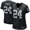 Image of Marshawn Lynch Oakland Raiders Women's Game Jersey - Black 2019