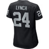 Image of Marshawn Lynch Oakland Raiders Women's Game Jersey - Black 2019