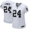 Image of Marshawn Lynch Oakland Raiders Women's Game Jersey - White 2019