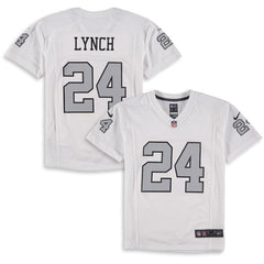 Marshawn Lynch Oakland Raiders Youth Color Rush Player Game Jersey – White 2019