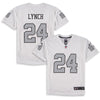 Image of Marshawn Lynch Oakland Raiders Youth Color Rush Player Game Jersey – White 2019