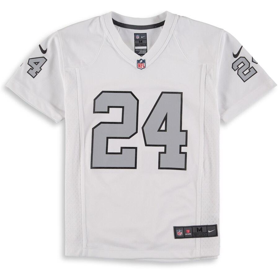 Marshawn Lynch Oakland Raiders Youth Color Rush Player Game Jersey – White 2019