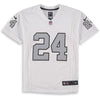 Image of Marshawn Lynch Oakland Raiders Youth Color Rush Player Game Jersey – White 2019