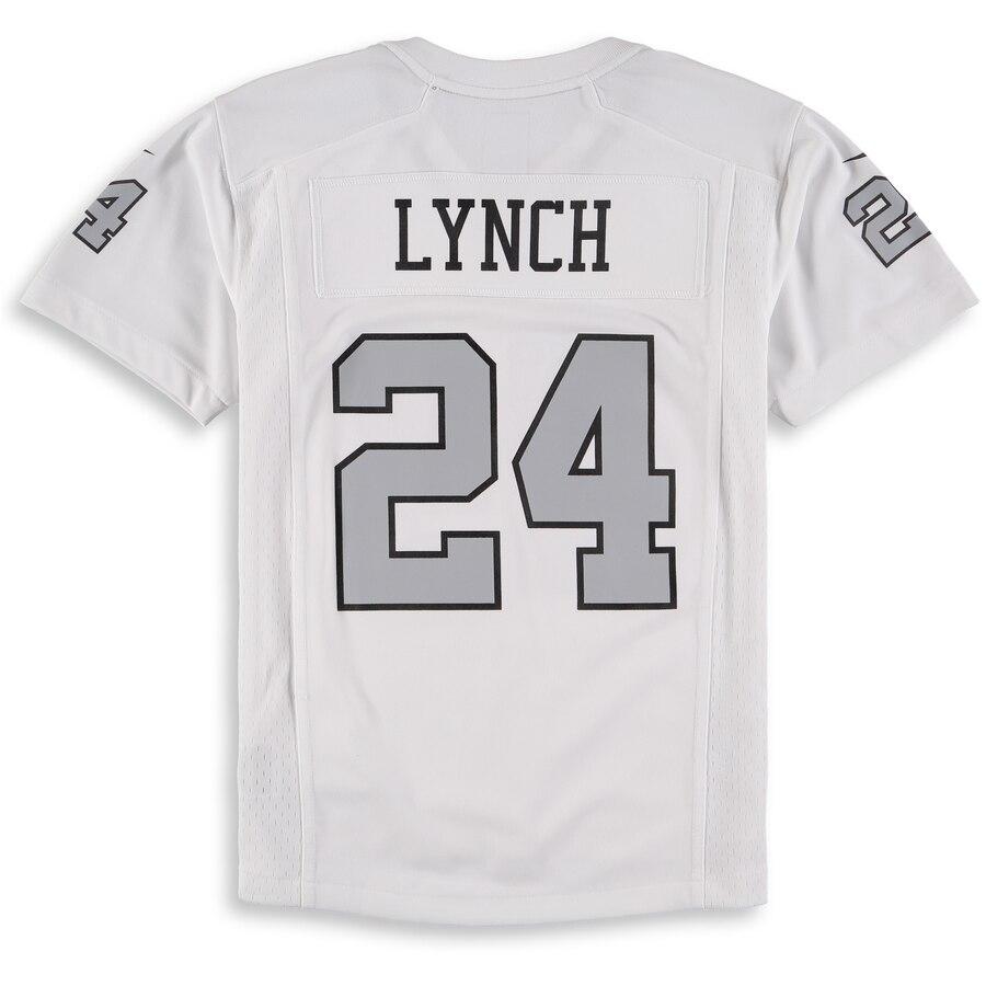 Marshawn Lynch Oakland Raiders Youth Color Rush Player Game Jersey – White 2019