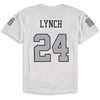 Image of Marshawn Lynch Oakland Raiders Youth Color Rush Player Game Jersey – White 2019
