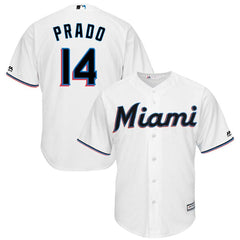 Martin Prado Miami Marlins Majestic Home 2019 Cool Base Player Jersey – White 2019