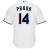 Image of Martin Prado Miami Marlins Majestic Home 2019 Cool Base Player Jersey – White 2019