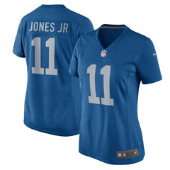 Marvin Jones Jr Detroit Lions Women's Throwback Game Jersey - Blue 2019