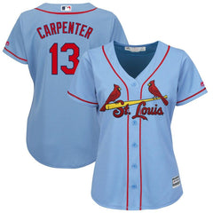 Matt Carpenter St. Louis Cardinals Majestic Women's Alternate Cool Base Player Jersey – Horizon Blue 2019