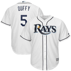 Matt Duffy Tampa Bay Rays Majestic Home Official Cool Base Player Jersey - White 2019