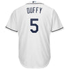 Image of Matt Duffy Tampa Bay Rays Majestic Home Official Cool Base Player Jersey - White 2019