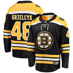 Matt Grzelcyk Boston Bruins Home Breakaway Player Jersey – Black 2019