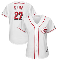 Matt Kemp Cincinnati Reds Majestic Women's Home Cool Base Player Jersey – White 2019