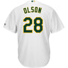 Image of Matt Olson Oakland Athletics Majestic Home Official Cool Base Player Jersey - White 2019