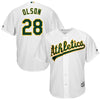 Image of Matt Olson Oakland Athletics Majestic Home Official Cool Base Player Jersey - White 2019