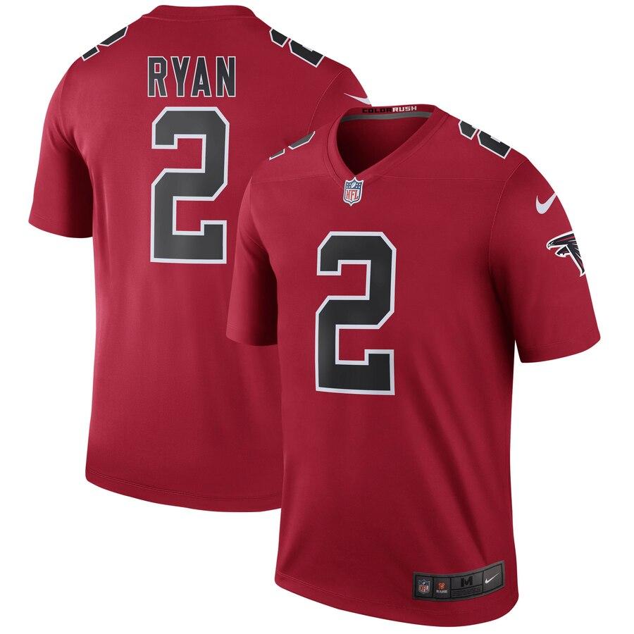 Matt Ryan Atlanta Falcons Color Rush Legend Jersey - Red 2019