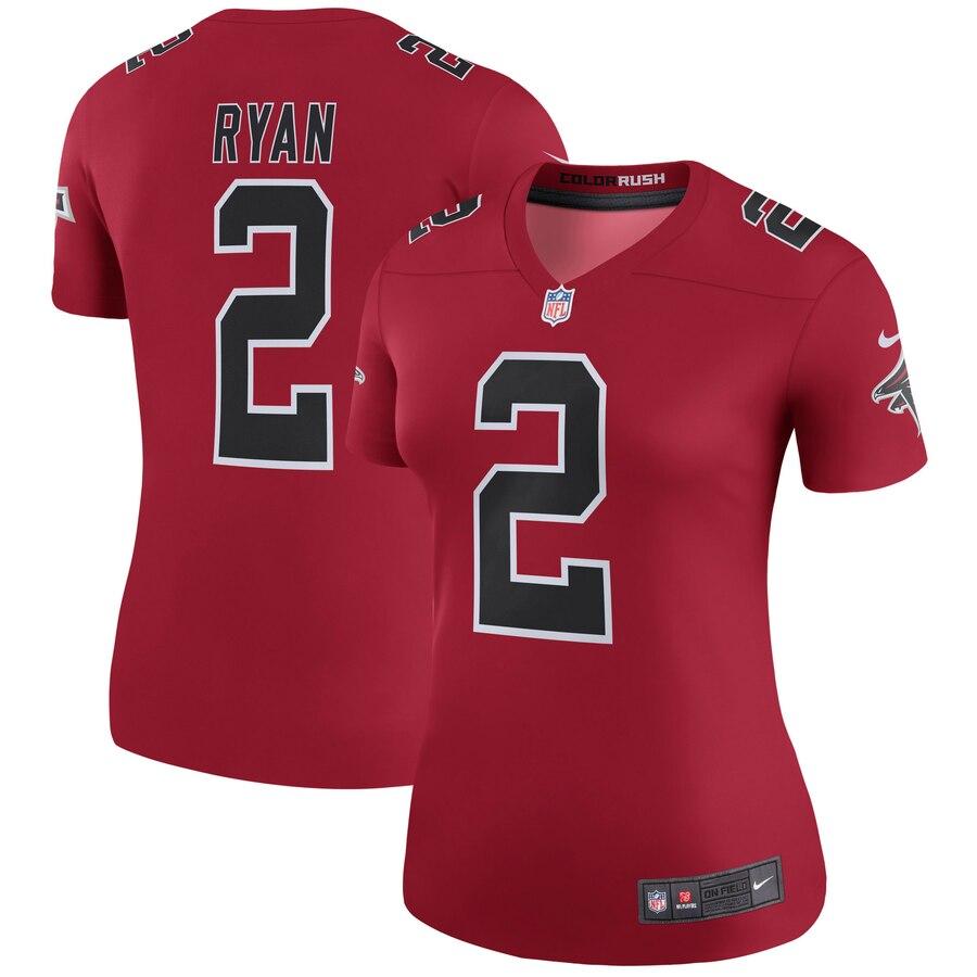 Matt Ryan Atlanta Falcons Women's Color Rush Legend Jersey - Red 2019