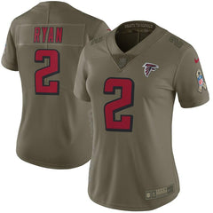 Matt Ryan Atlanta Falcons Women's Salute to Service Limited Jersey - Olive 2019