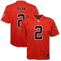 Matt Ryan Atlanta Falcons Youth Color Rush Game Jersey - Red 2019