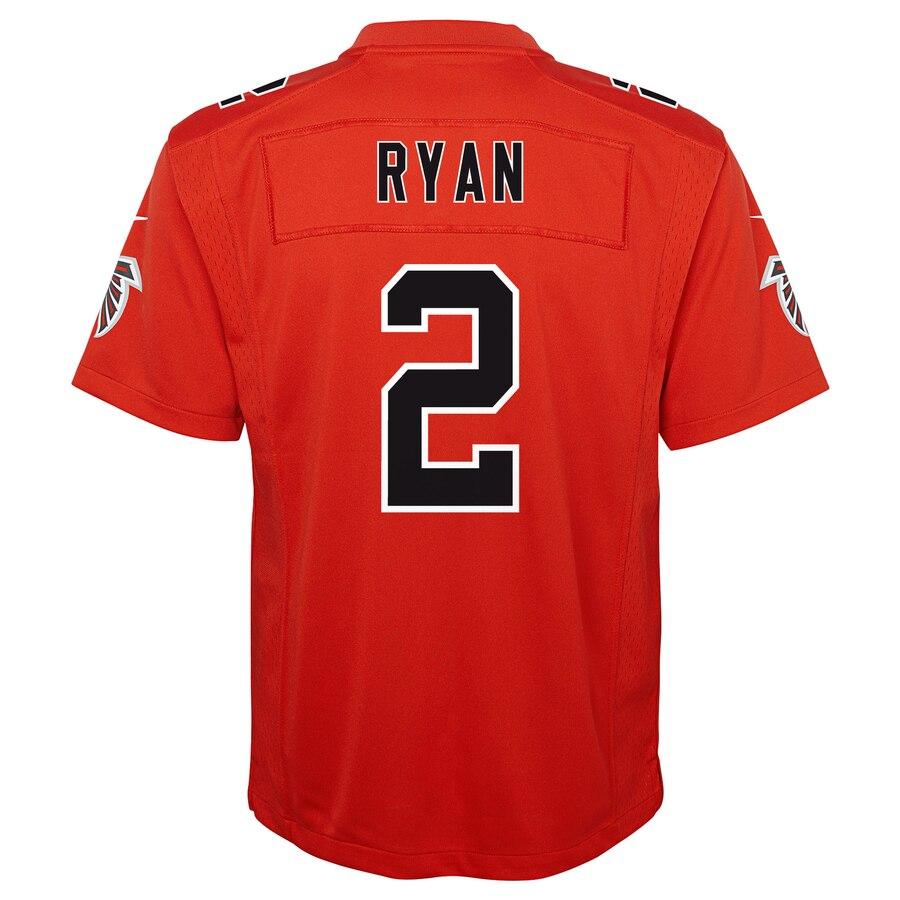 Matt Ryan Atlanta Falcons Youth Color Rush Game Jersey - Red 2019