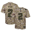 Image of Matt Ryan Atlanta Falcons Youth Salute to Service Game Jersey - Camo 2019