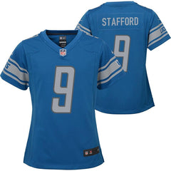 Matthew Stafford Detroit Lions Girls Youth Team Game Jersey - Blue 2019