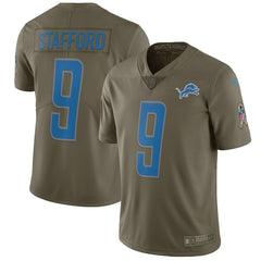 Matthew Stafford Detroit Lions Salute To Service Limited Jersey - Olive 2019