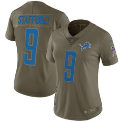 Matthew Stafford Detroit Lions Women's Salute to Service Limited Jersey - Olive 2019