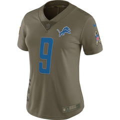 Matthew Stafford Detroit Lions Women's Salute to Service Limited Jersey - Olive 2019