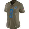 Image of Matthew Stafford Detroit Lions Women's Salute to Service Limited Jersey - Olive 2019