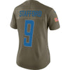 Image of Matthew Stafford Detroit Lions Women's Salute to Service Limited Jersey - Olive 2019