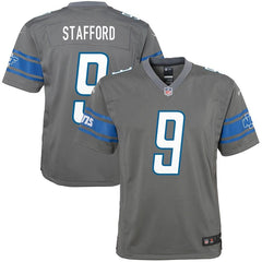 Matthew Stafford Detroit Lions Youth Color Rush Game Jersey - Steel 2019