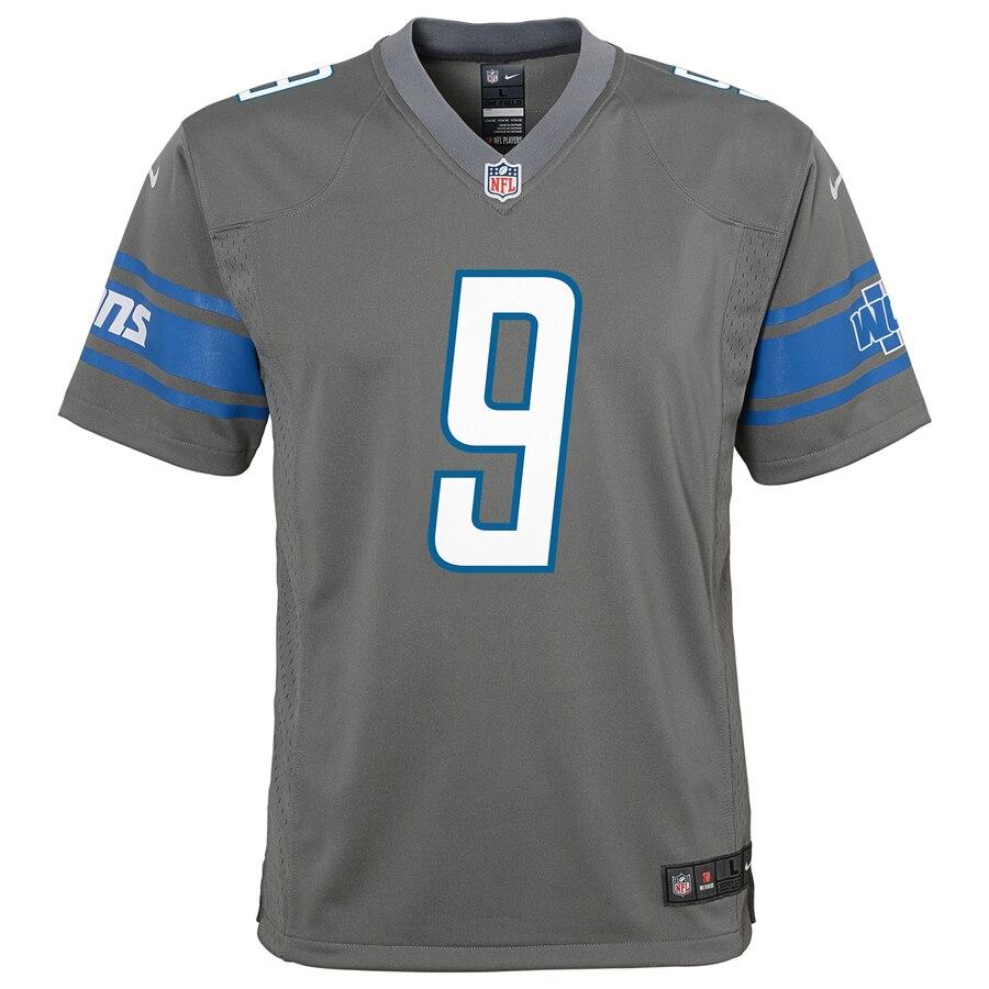 Matthew Stafford Detroit Lions Youth Color Rush Game Jersey - Steel 2019