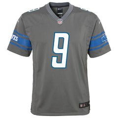 Matthew Stafford Detroit Lions Youth Color Rush Game Jersey - Steel 2019