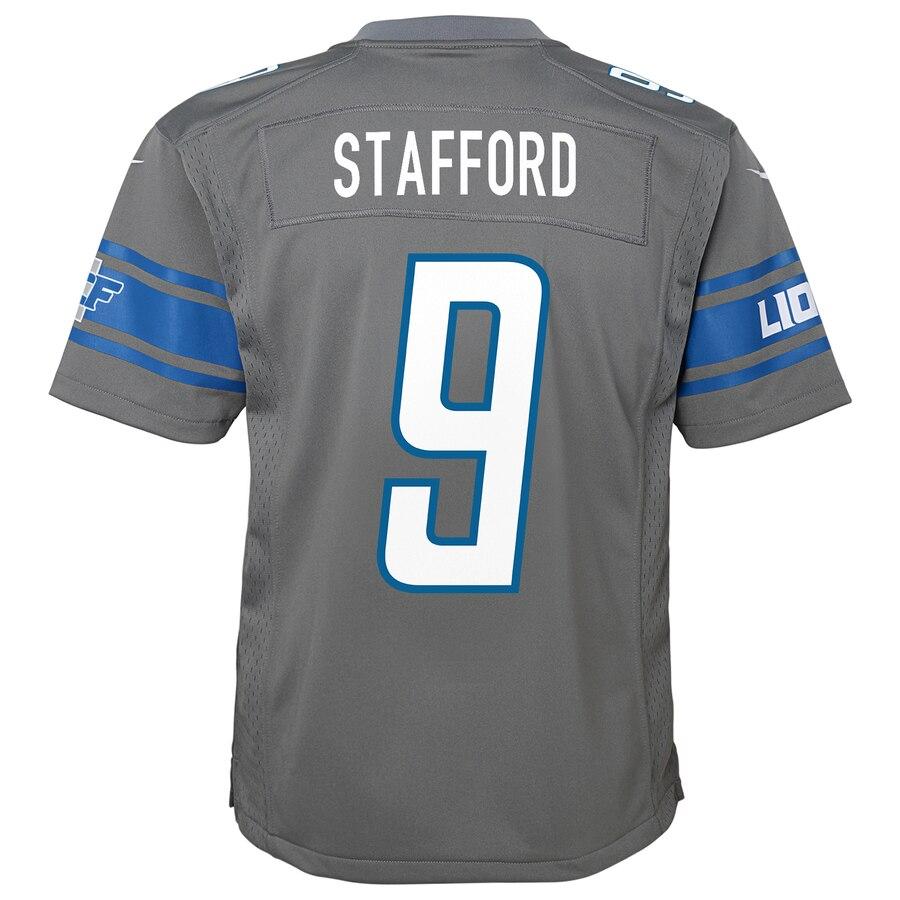 Matthew Stafford Detroit Lions Youth Color Rush Game Jersey - Steel 2019
