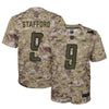 Image of Matthew Stafford Detroit Lions Youth Salute to Service Game Jersey - Camo 2019