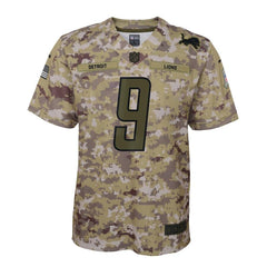 Matthew Stafford Detroit Lions Youth Salute to Service Game Jersey - Camo 2019