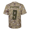 Image of Matthew Stafford Detroit Lions Youth Salute to Service Game Jersey - Camo 2019