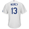 Image of Max Muncy Los Angeles Dodgers Majestic Home Official Cool Base Player Jersey - White 2019