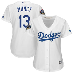 Max Muncy Los Angeles Dodgers Majestic Women's World Series Cool Base Player Jersey – White 2019