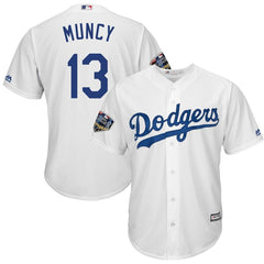 Max Muncy Los Angeles Dodgers Majestic World Series Cool Base Player Jersey – White 2019