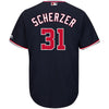 Image of Max Scherzer Washington Nationals Majestic Alternate Official Cool Base Replica Player Jersey - Navy 2019