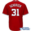 Image of Max Scherzer Washington Nationals Majestic Cool Base Player Jersey - Scarlet 2019