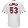 Image of Melky Cabrera Cleveland Indians Majestic Home Official Cool Base Player Jersey - White 2019