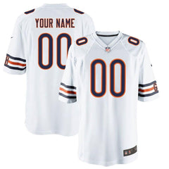 Men's Chicago Bears Customized Game White Jersey 2019