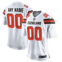 Men's Cleveland Browns Customized White Game Jersey - 2019