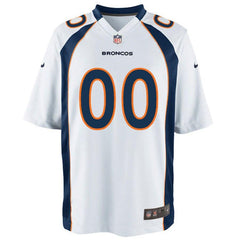 Men's Denver Broncos Customized Game White Jersey 2019