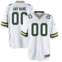 Men's Green Bay Packers Customized White Game Jersey 2019