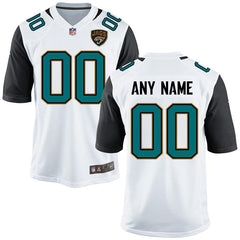 Men's Jacksonville Jaguars White Custom Game Jersey 2019