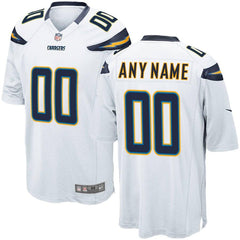 Men's Los Angeles Chargers Customized Game White Jersey 2019